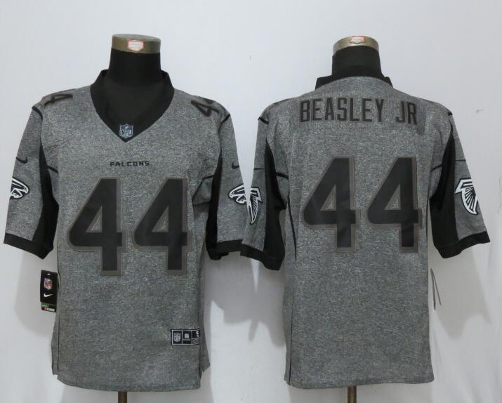 New Nike Atlanta Falcons #44 Beasley jr Gray Men Stitched Gridiron Gray Limited Jersey->->NFL Jersey